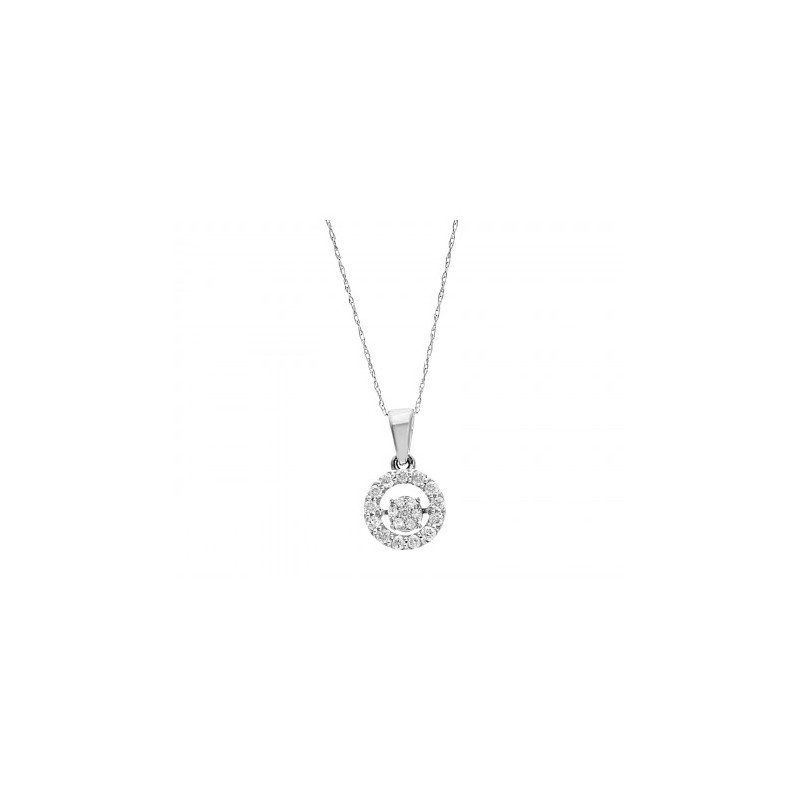 Gargantilla con dije en 14K de 0.25 ct