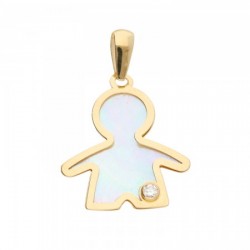 Dije "Niño" en Oro Amarillo de 0.03 ct