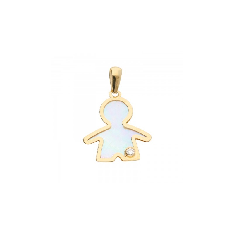 Dije "Niño" en Oro Amarillo de 0.03 ct