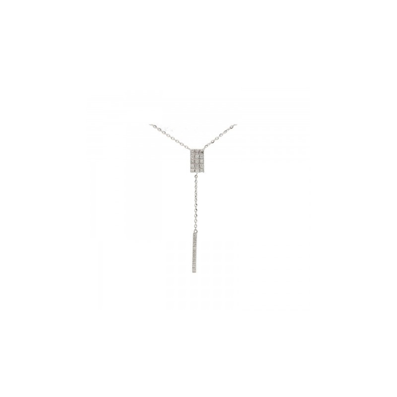 Gargantilla en oro blanco de 14K