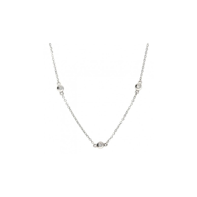 Gargantilla con diamantes de 14K 3.0 gr