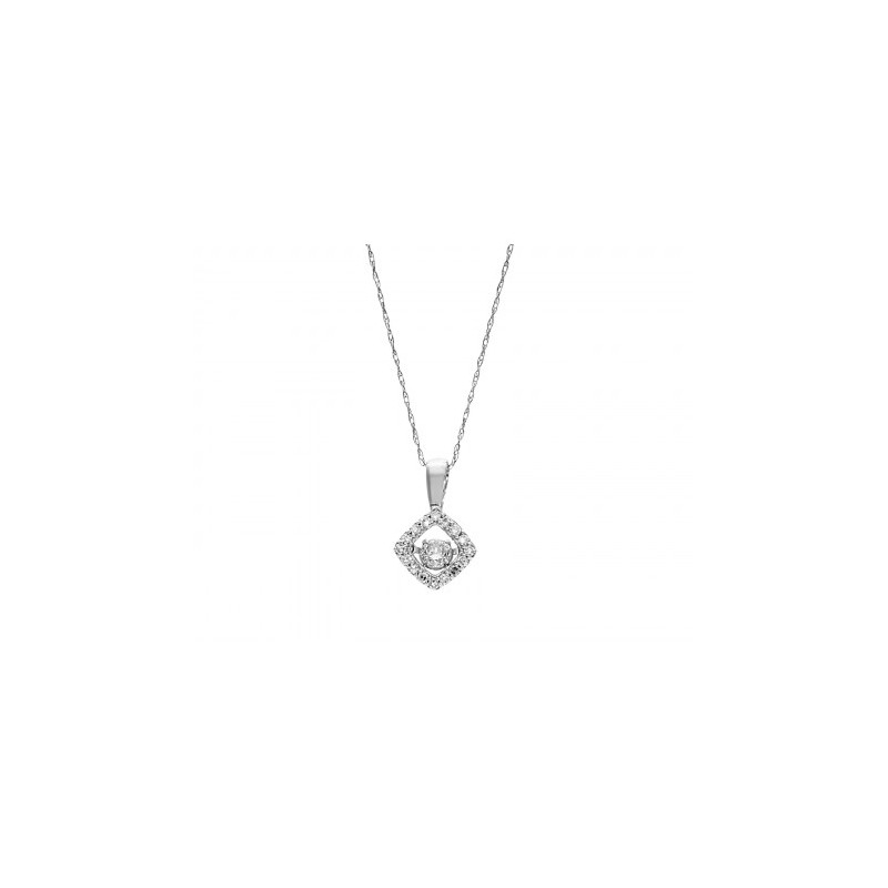 Dije de diamantes 0.25 ct de 14K