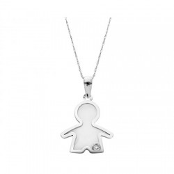 Dije para niño en 14k con diamante de 0.03 ct