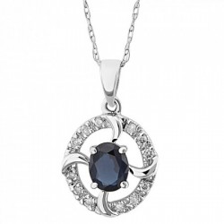 Dije de záfiro en 14K 0.7 gr