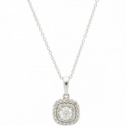 Dije en Oro Blanco de diamantes 0.50 ct