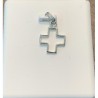 Dije cruz en oro blanco 14K