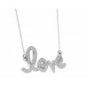 Gargantilla LOVE en oro blanco de 14K