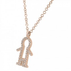 Dije forma de niño con diamantes 0.09 ct