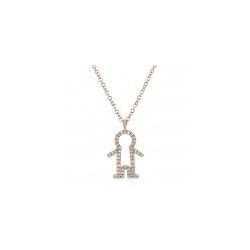 Dije forma de niño con diamantes 0.09 ct