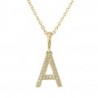 Inicial letra "A" de diamantes con cadena oro 14K