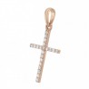 Dije de diamantes en forma cruz 14k