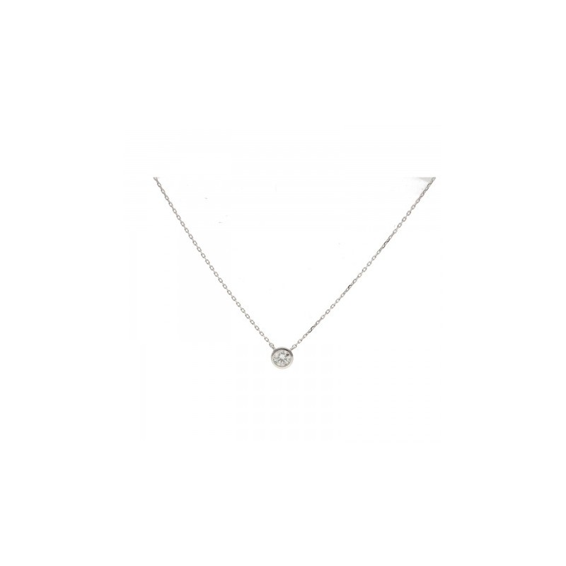 Gagantilla en oro blanco de 14K con diamante de 0.31 ct