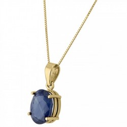 Gargantilla con dije de Záfiro en 14K