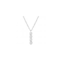 Gargantilla con dije de diamantes en oro blanco 14k