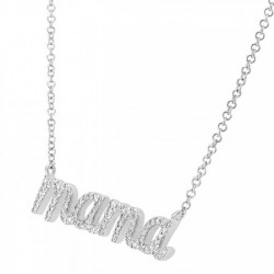 Gargantilla "mamá" en oro blanco