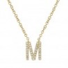 Gargantilla inicial "M" en oro amarillo 14K