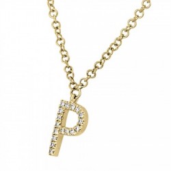Gargantilla en oro amarillo "P"