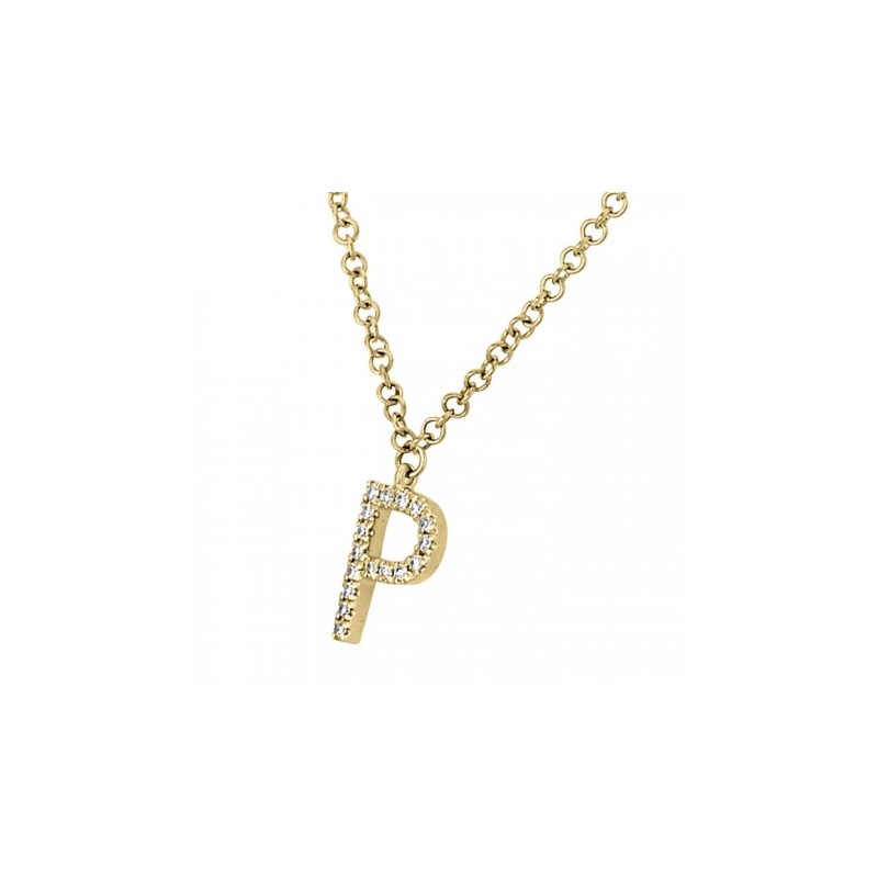 Gargantilla en oro amarillo "P"