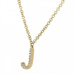 Gargantilla en oro amarillo con letra "J"