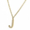 Gargantilla en oro amarillo con letra "J"