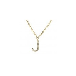 Gargantilla en oro amarillo con letra "J"
