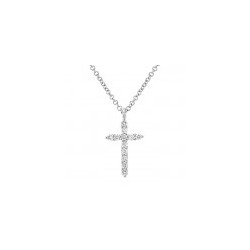 Gargantilla con dije cruz de diamantes