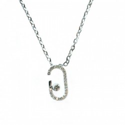 Collar en oro blanco 14K