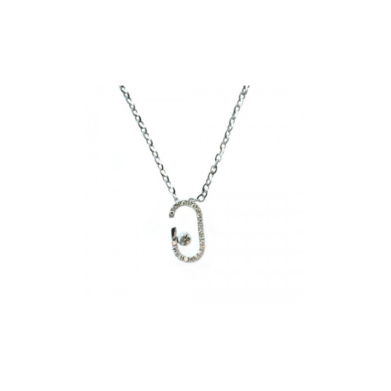 Collar en oro blanco 14K