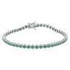 Estilo Riviera en brazalete de Esmeraldas 14K