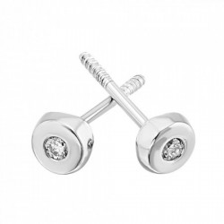 Broquel con diamantes 0.02 ct en 14K 0.02 gr