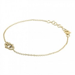 Pulso con diseño de mano de Fátima en 14K