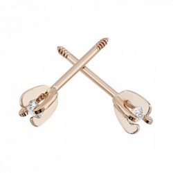 Broquel de bebé 14K de 0.06 ct