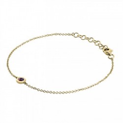 Pulso con rubi en oro amarillo