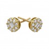 Aretes de diamantes en corte baguette y redondo de 0.62 ct