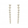 Aretes largos de lujo de 1.12 ct