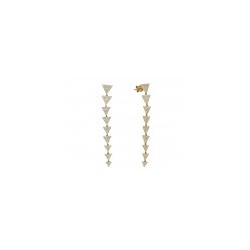 Aretes largos de lujo de 1.12 ct