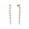 Aretes largos de lujo de 1.12 ct
