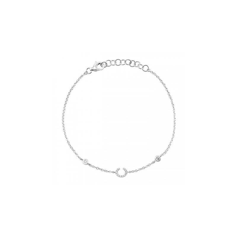 Pulso en oro blanco con inicial "C"