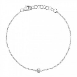 Pulso en oro blanco de 14K