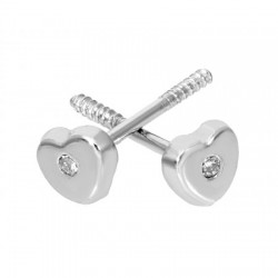 Broqueles en oro blanco de 14K 0.02 ct