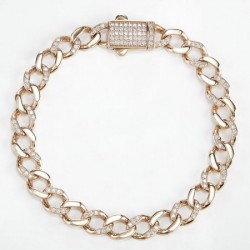 Pulso en oro rosa de 14k