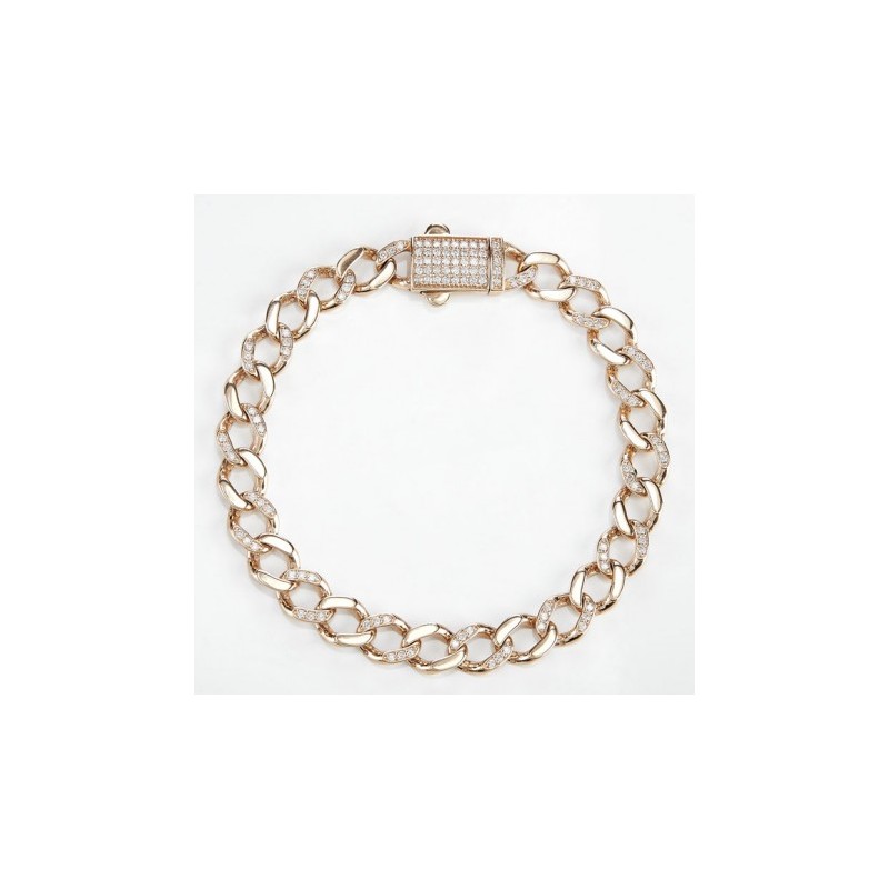 Pulso en oro rosa de 14k