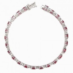 Brazalete en rubí con diamantes