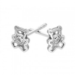 Broqueles "ositos" con diamantes 0.02 ct