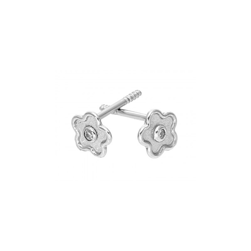 Floresitas de diamantes 14K para niñas