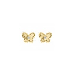 Broqueles en oro amarillo de 14K de 0.02 ct