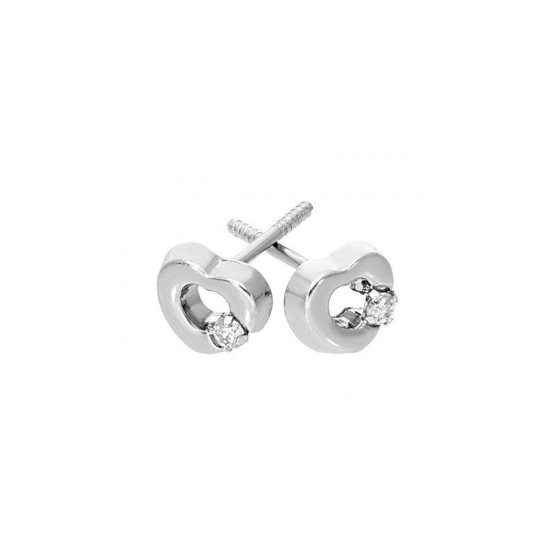 Broqueles de diamantes para niña de 0.03 ct
