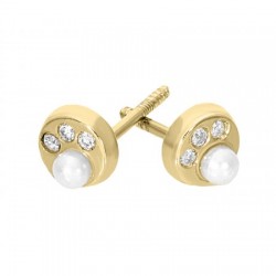 Broqueles para bebé en oro amarillo de 14K