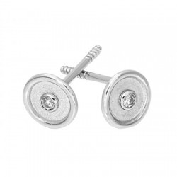 Broqueles en Oro Blanco 0.06 gr