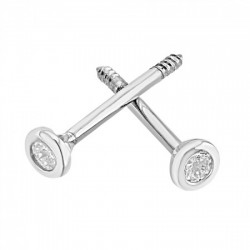 Broqueles de bebé en 18k de 0.08 ct